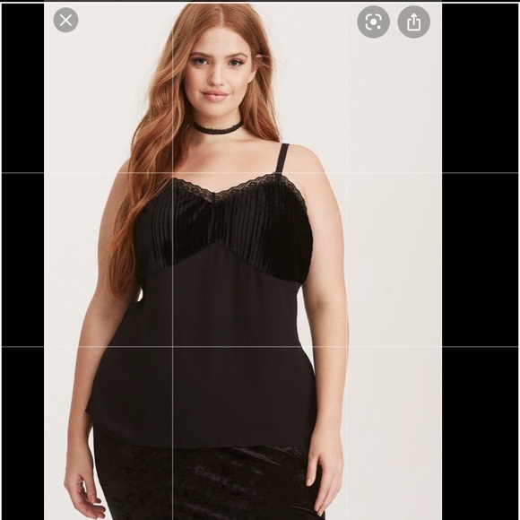 torrid Tops - 🖤Torrid Velvet Georgette Mix Cami 🖤